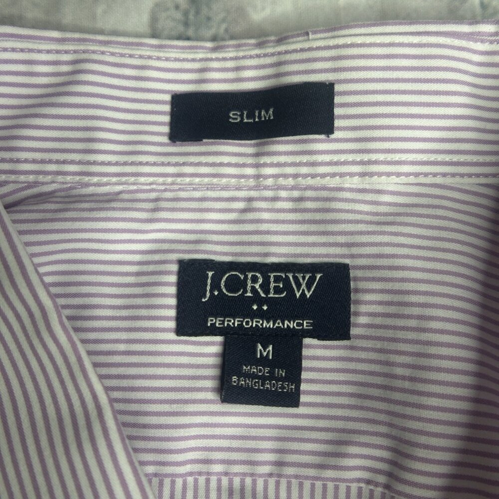EUC J. Crew Men's Button Down Long Sleeve Shirt Striped Size Medium - Picture 4 of 15